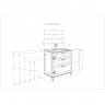 Тумба с раковиной Aquaton Леон 80 Н дуб бежевый